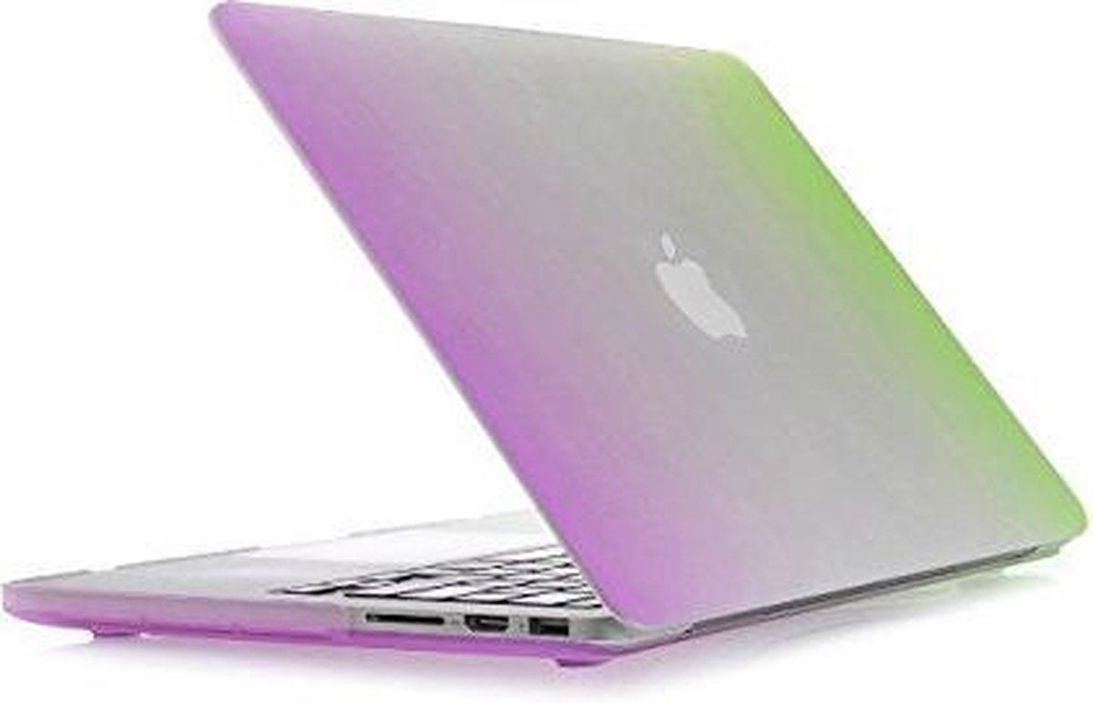 Macbook Case voor Macbook Pro Retina 13 inch uit 2014 / 2015 - Hard Case - Regenboog Paars Oranje