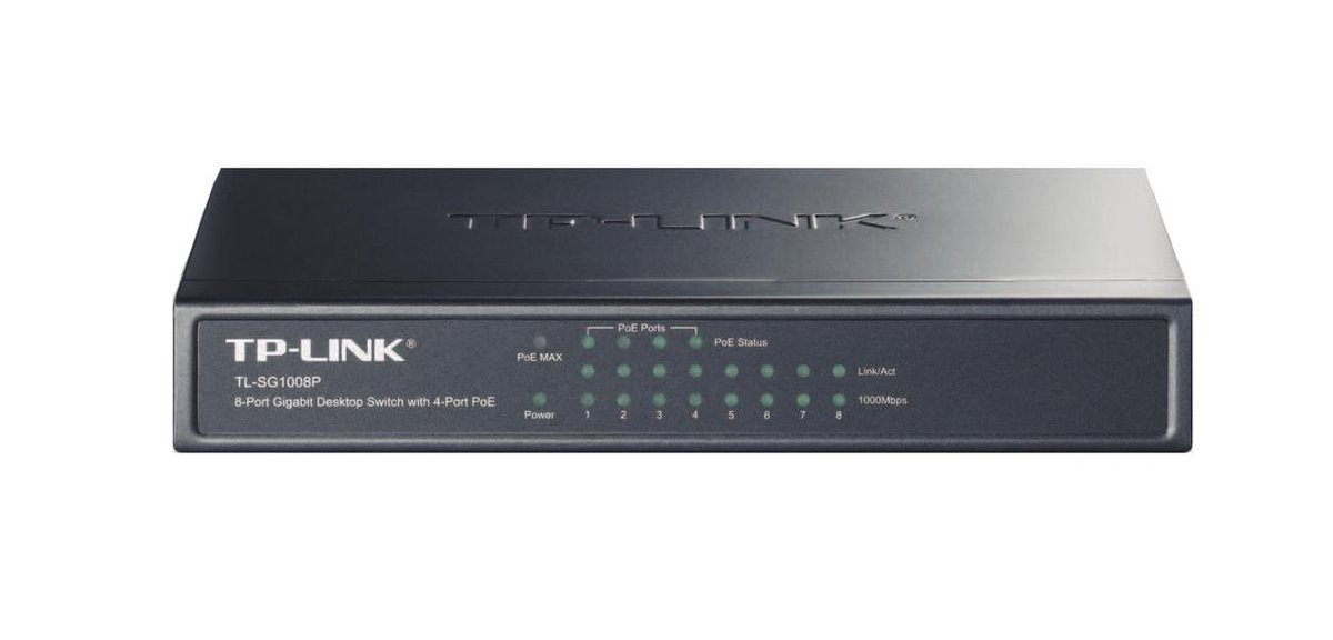 TP-Link TL-SG1008P - Netwerk Switch - Unmanaged - PoE - 8-poorts