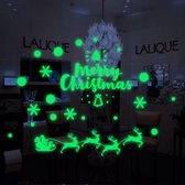 LeuksteWinkeltje glow in the dark Merry Christmas muursticker raamsticker kerst