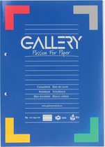Gallery cursusblok, ft A4, 80 g/m², 2-gaatsperforatie, gelijnd, 100 vel