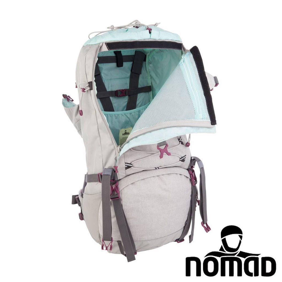 Muildier Onverenigbaar Manier Nomad Sahara 65 Travel Backpack Rugzak - Dames - 65L - Mist Grey | bol.com