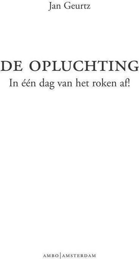 Titelpagina van 'De Opluchting' door Jan Geurtz.