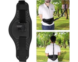 Mount taille riem met Adapter & schroef voor GoPro HERO7/6 /5 /5 sessie /4 sessie /4 /3+/3 /2 /1  Fusion  Xiaoyi en andere actie camera’s (GP448)(Black)