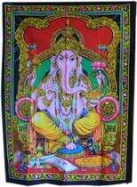 Wandkleed / muurkleed Indiase katoen met glitters – Ganesha