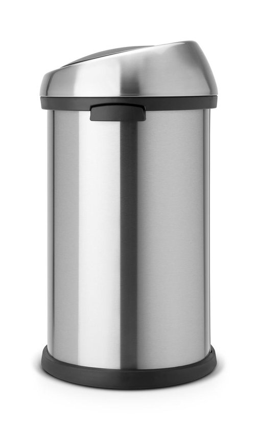 regenval Romantiek Slaapkamer Afvalverzamelaar 50 liter 'Touch Bin®', Matt Steel | bol.com