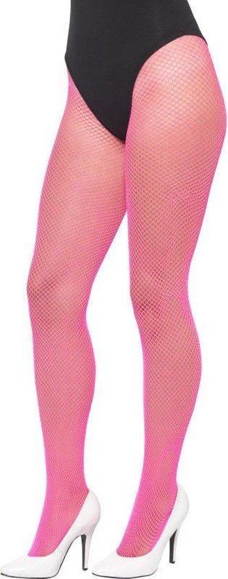 Manie namens moeilijk tevreden te krijgen Fishnet panty Neon roze Volwassene | bol.com