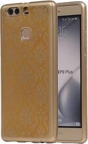 TPU Paleis 3D Back Cover for Huawei P9 Plus Goud