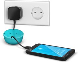 Quirky Powercurl Universal - Mini telefoonkabel organizer - Turquoise