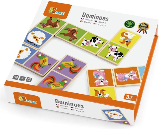Afbeelding van het spel Viga Toys - Domino - Boerderijdieren