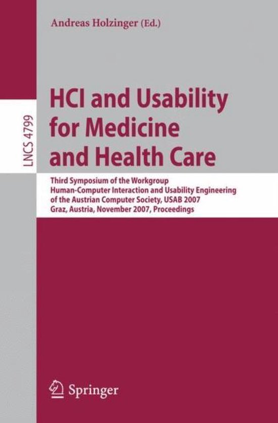 HCI and Usability for Medicine and Health Care - cover