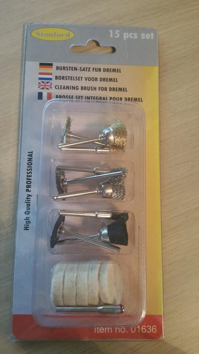 borstelset voor dremel 15 delig