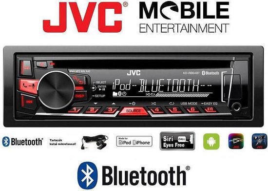zakdoek Werkwijze Senator JVC KD-R864BTE - Autoradio Bluetooth - CD en USB - enkel din | bol.com