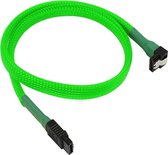 Kabel Nanoxia SATA 6Gb/s Kabel schuine 30 cm, neon-groen
