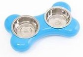 Hing voerbak bot blauw 2x454 ml 36x22x8 cm