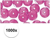 1000x Pailletten roze 6 mm