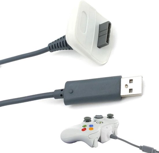 Play & Kabel Voor Xbox 360 Controller - Oplaadkabel / Laadkabel Oplader Gamepad | bol.com