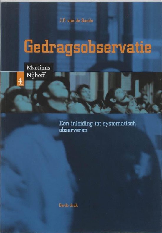 Cover van het boek 'Gedragsobservatie / druk 3' van J.P. van de Sande