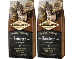 Carnilove grain free reindeer adult dubbelpak 2x 12 kg