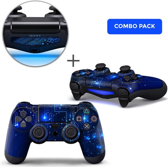 CPU / Blauw Combo Pack – PS4 Controller Skins PlayStation Stickers
