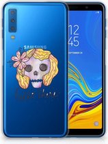 Geschikt voor Samsung Galaxy A7 (2018) TPU Hoesje Boho Skull