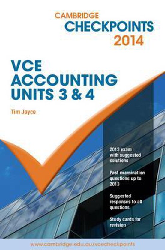 Cambridge Checkpoints VCE Accounting Units 3 and 4 2014, Tim Joyce