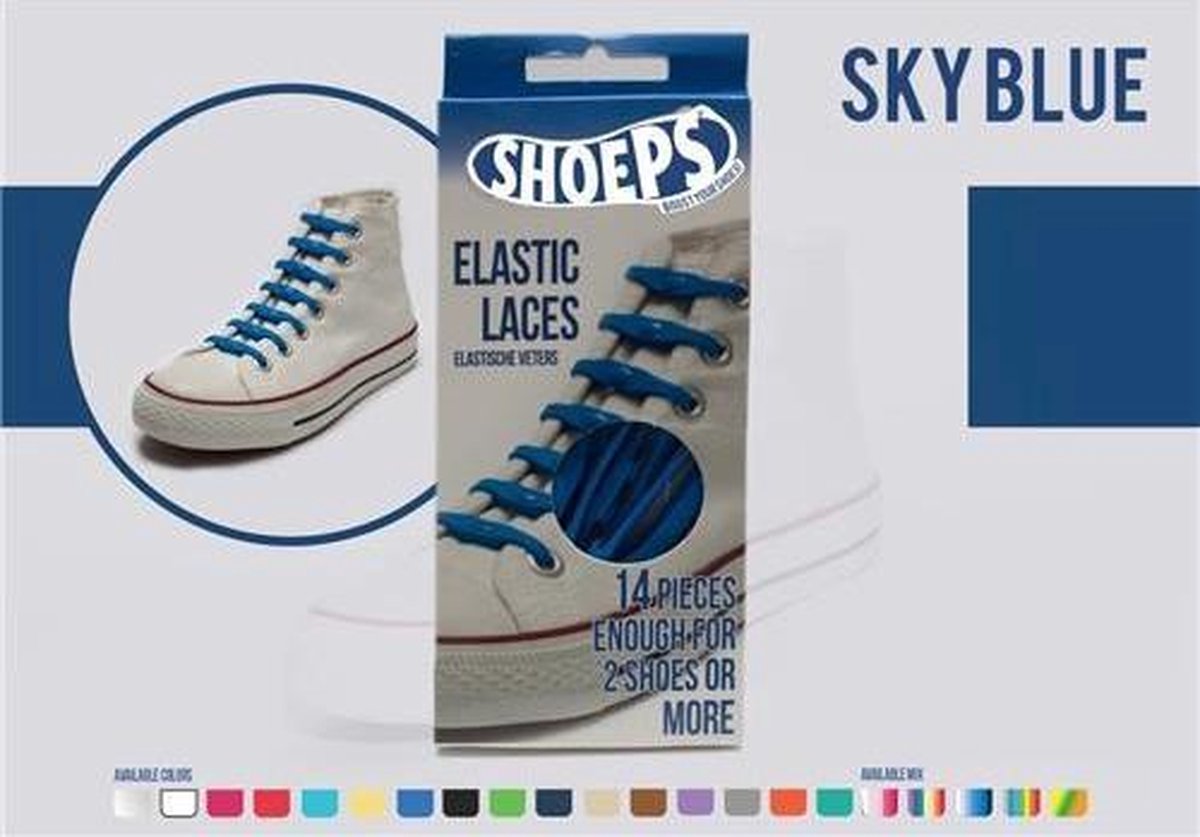 Shoeps Elastische Veters Skyblue