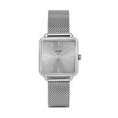 CLUSE Horloges La Tetragone Mesh Full Silver Colored Zilverkleurig