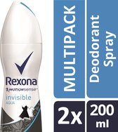 Rexona Invisible Aqua Deodorant - 2 x 200 ml - Voordeelverpakking