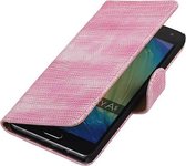 Hagedis Bookstyle Hoes - Wallet Case Telefoonhoesje - Geschikt voor Samsung Galaxy A5 Roze