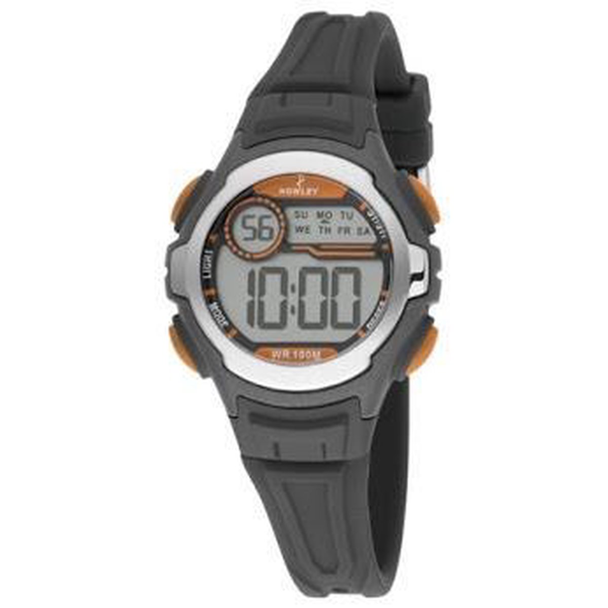 Nowley 8-6229-0-7 digitaal horloge 34 mm 100 meter zwart- oranje