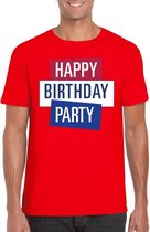 Rood Toppers in concert t-shirt Happy Birthday party heren - Officiele Toppers in concert merchandise L