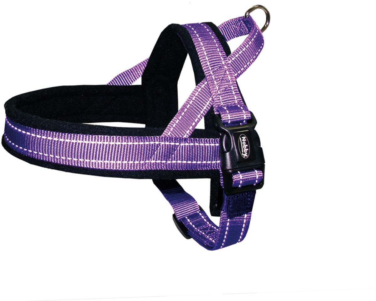 Nobby norwegian hondentuig paars - XL - buikband 75-98 cm + borstband 62 cm - breedte 25 mm
