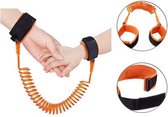 2 Meter Oranje Polsband Riem Kinderen - Anti wegloop kindertuigje - Flexibele en Elastische Looplijn Peuter