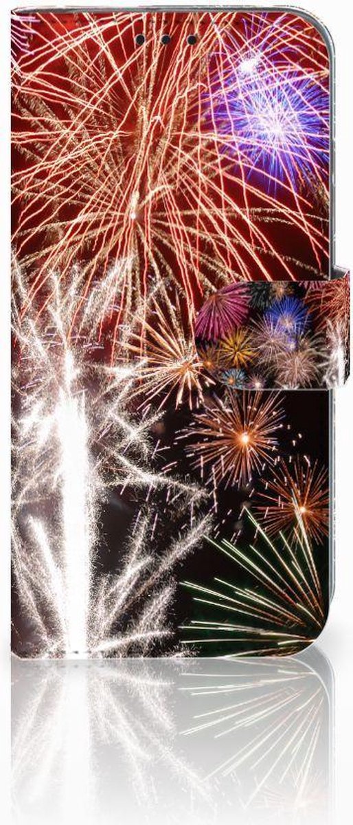 Honor 10 Lite Wallet Case met Pasjes Vuurwerk