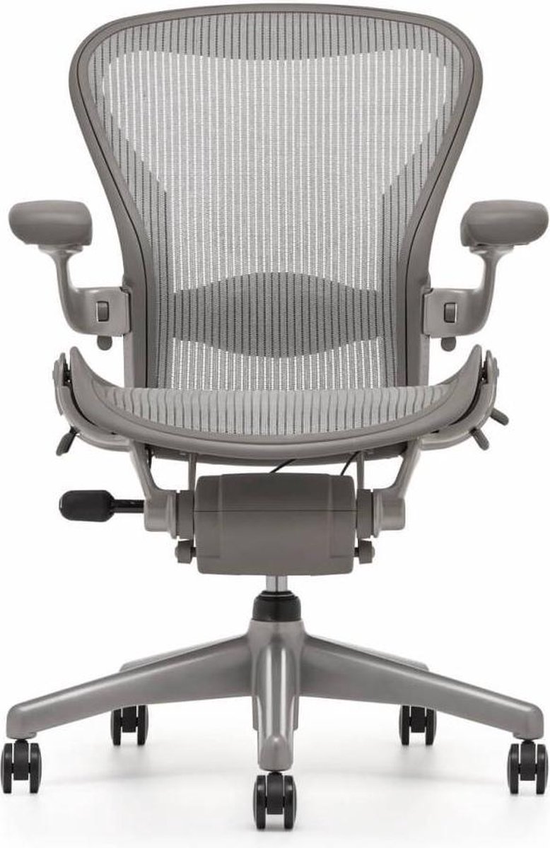 Allergisch Gezamenlijk Zeestraat Refurbished Herman Miller Aeron Classic Chair bureaustoel - Smoke /  Titanium | bol.com