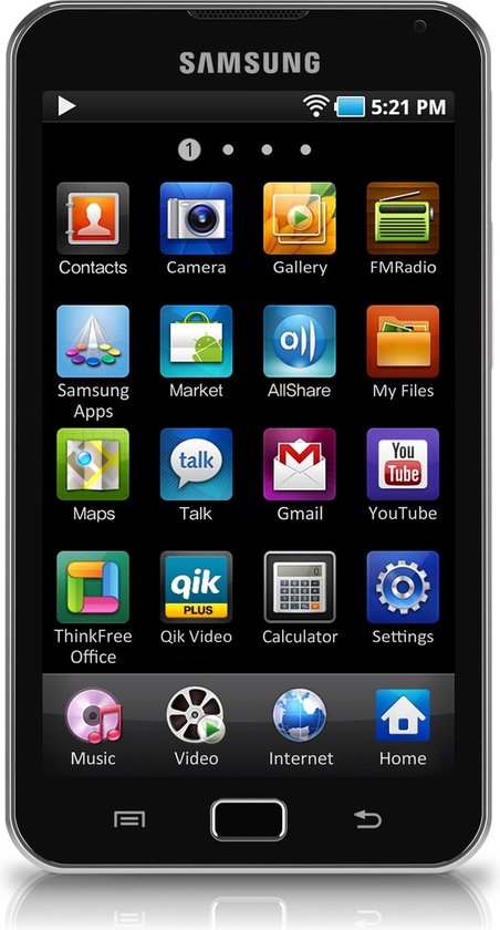 Samsung Galaxy S WiFi 5.0 - MP4 speler - 8 GB - Wit | bol.com