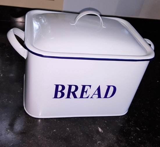 Broodtrommel emaille look breadbox wit | bol.com