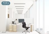 Feel Furniture - Luxe design bureaustoel van 100% rundleer - Lage rugleuning - Zwart