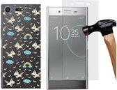 MP Case glasfolie tempered screen protector gehard glas voor Sony Xperia XZ Premium + Gratis Einhorn Unicorn TPU case hoesje voor Sony Xperia XZ Premium