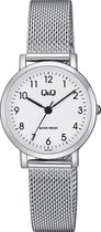Mooi zilverkleurig Q&Q dames horloge QA21J234