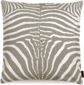 Taupe Zebra Kussenhoes | Katoen/Linnen | 45 x 45 cm