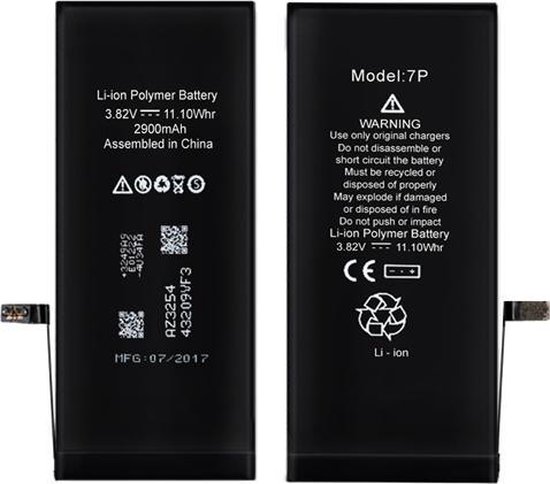 Batterie pour iPhone 7 Plus - 2900, 3.8V, batterie Li-Po | bol