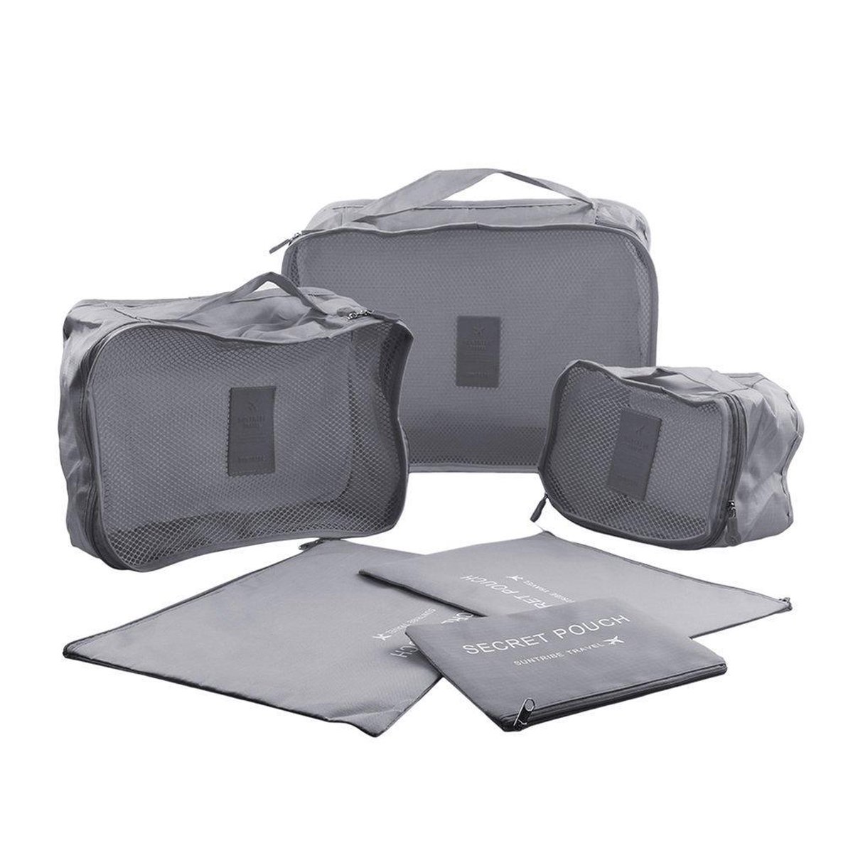 Kofferorganizer Set 18-Delig - Waterdichte Packing Cubes, Reisorganizer Beige
