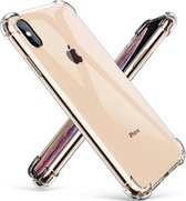 Extra stevige Cover voor Apple iPhone X | iPhone XS | Siliconen Hoesje met Versterkte Rand Shockproof Transparant Doorzichtig | TPU Gel Soft case