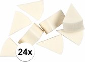 Driehoekige witte sponsjes 24 stuks