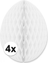 4 déco oeufs de Pâques blancs 30 cm - Déco Pâques / Déco Pâques