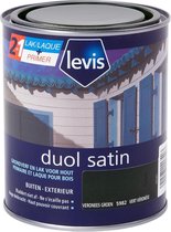 Levis Duol - Hout Buiten - Primer & Lak - Satin - Veronees Groen - 0.75L