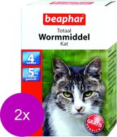 Beaphar Wormmiddel Totaal Kat - Anti wormenmiddel - 2 x 10 stuks < 5 Kg