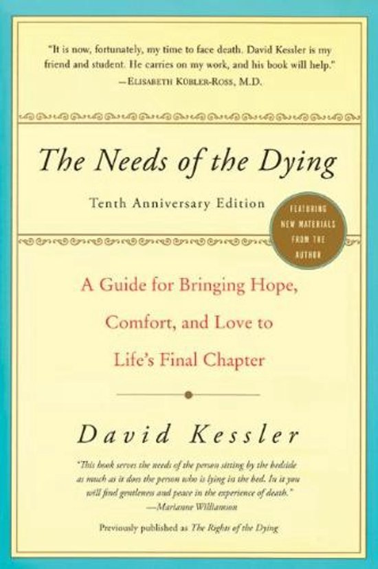 Boek 'The Needs of the Dying', tiende jubileumeditie, met tekst van Elisabeth Kübler-Ross.