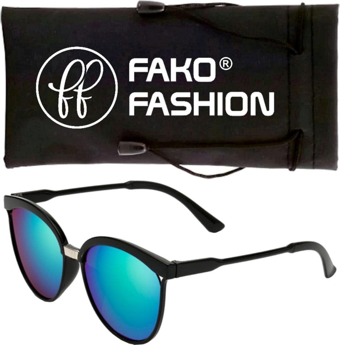 Fako Fashion® - Zonnebril - Clubby XL - Spiegel Groen